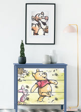 Disneys Winnie the Pooh Watercolor Multicolor Peel & Stick Wall Mural with Kids Licensed Novelty Style - York RMK12391M