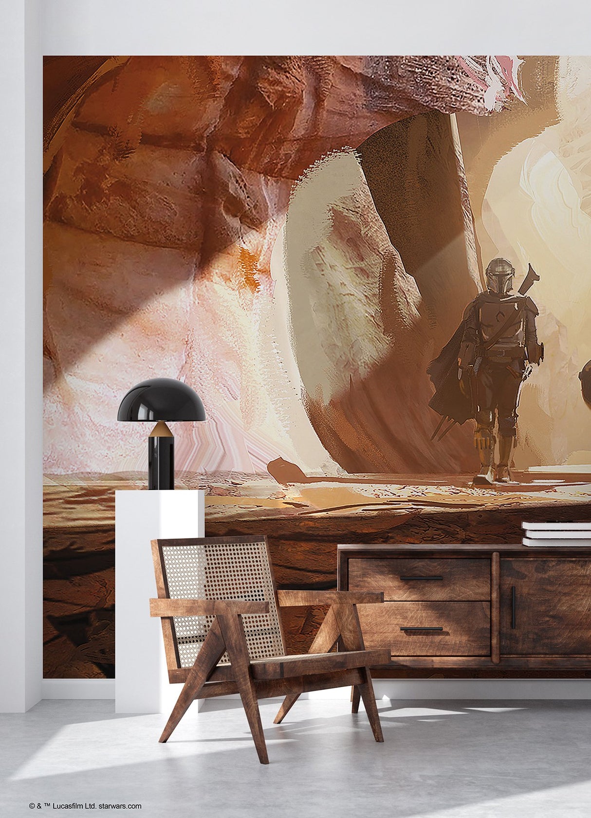 Star Wars: The Mandalorian Multicolor Peel & Stick Wall Mural with Modern Graphics Pattern - RMK12394M