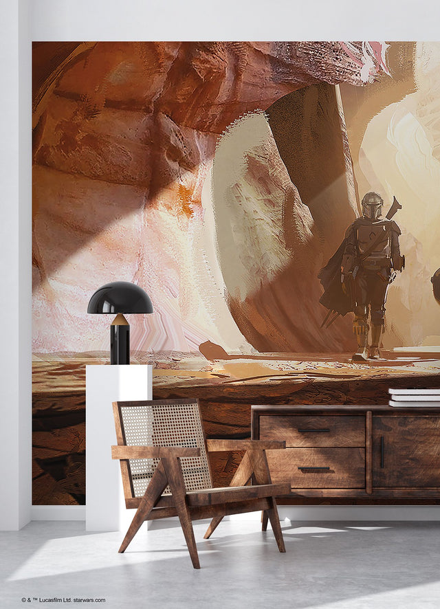 Star Wars: The Mandalorian Multicolor Peel & Stick Wall Mural with Modern Graphics Pattern - RMK12394M