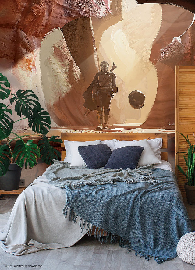 Star Wars: The Mandalorian Multicolor Peel & Stick Wall Mural with Modern Graphics Pattern - RMK12394M