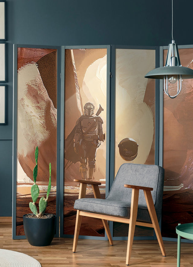Star Wars: The Mandalorian Multicolor Peel & Stick Wall Mural with Modern Graphics Pattern - RMK12394M