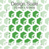 Minecraft Creeper Face Green Peel & Stick Wallpaper with Geometric Creeper Motif - York RMK12395RL