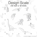 Jurassic World Dinosaurs Black Peel & Stick Wallpaper with Novelty Line-Art Dinosaur Pattern, Whimsical Licensed Style - York RMK12398RL