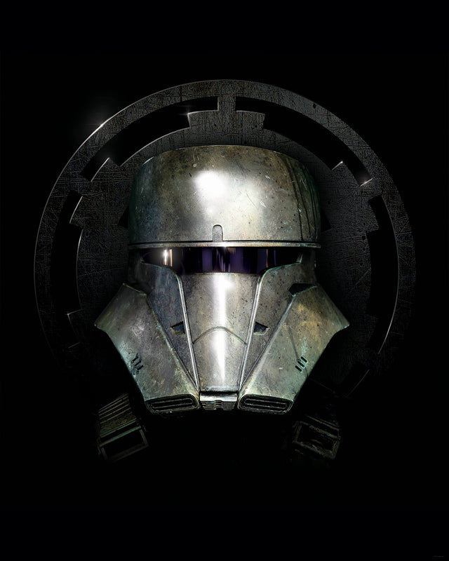 Star Wars Mandalorian Helmet Grey Peel & Stick Wall Mural with Novelty Kids Style - York RMK12399M