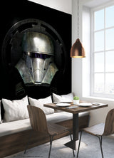 Star Wars Mandalorian Helmet Grey Peel & Stick Wall Mural with Novelty Kids Style - York RMK12399M