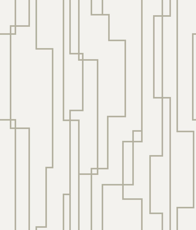 Geo Circuits Grey Peel & Stick Abstract Wallpaper - York RMK12413PL