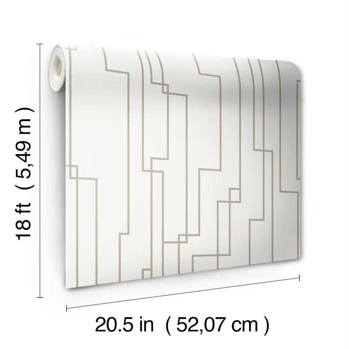 Geo Circuits Grey Peel & Stick Abstract Wallpaper - York RMK12413PL