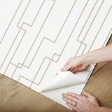 Geo Circuits Grey Peel & Stick Abstract Wallpaper - York RMK12413PL