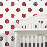 Spider-Man Icon Red Peel & Stick Wallpaper with Matte White Web Motif - York RMK12421RL