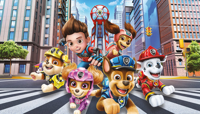 Paw Patrol The Movie Multicolor Peel & Stick Wall Mural with Kids Licensed Novelty Style - York RMK12434M