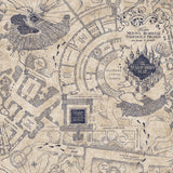 Harry Potter Marauder's Map Blue Peel & Stick Wallpaper with Novelty Kids Pattern - York RMK12436RL