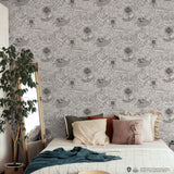 Harry Potter Marauder's Map Grey Peel & Stick Vinyl Wallpaper with Novelty Kids Style - York RMK12437RL