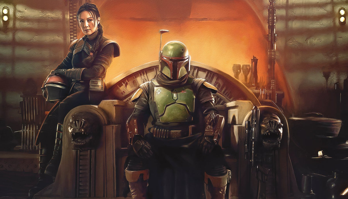 The Book Of Boba Fett Brown Peel & Stick Wall Mural with Novelty Modern Style - York RMK12441M