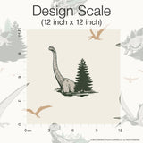 Jurassic World: Dominion Vintage Dinosaurs Green Peel & Stick Wallpaper with Novelty Whimsical Pattern - York RMK12447RL