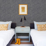 Star Wars Saga Line Sketches Grey Peel & Stick Wallpaper with Licensed Novelty Line-Art Pattern - York RMK12453PL