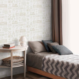 Jurassic World: Dominion Signs Beige Peel & Stick Wallpaper with Warning Sign Motif - York RMK12461RL