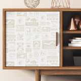 Jurassic World: Dominion Signs Beige Peel & Stick Wallpaper with Warning Sign Motif - York RMK12461RL