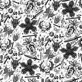 Stranger Things Hellfire Club Black Peel & Stick Wallpaper with Whimsical Novelty Pattern - York RMK12464RL