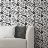 Stranger Things Hellfire Club Black Peel & Stick Wallpaper with Whimsical Novelty Pattern - York RMK12464RL