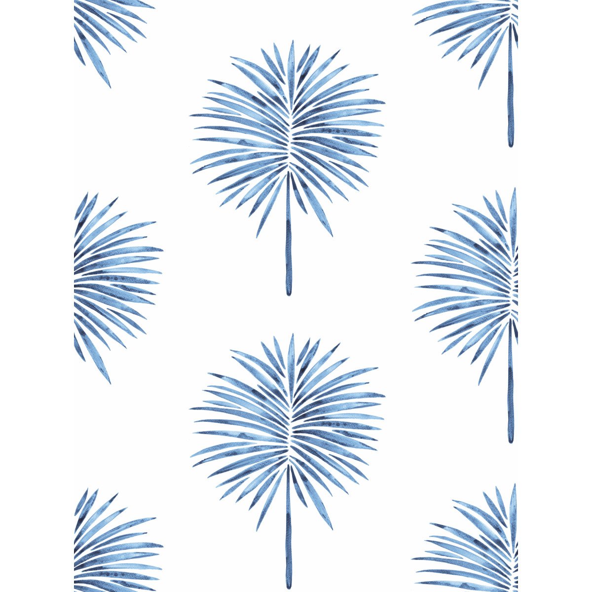 Cat Coquillette Fun Fronds Blue Peel & Stick Tropical Trees Wallpaper - York RMK12511RL