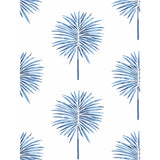 Cat Coquillette Fun Fronds Blue Peel & Stick Tropical Trees Wallpaper - York RMK12511RL
