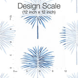 Cat Coquillette Fun Fronds Blue Peel & Stick Tropical Trees Wallpaper - York RMK12511RL