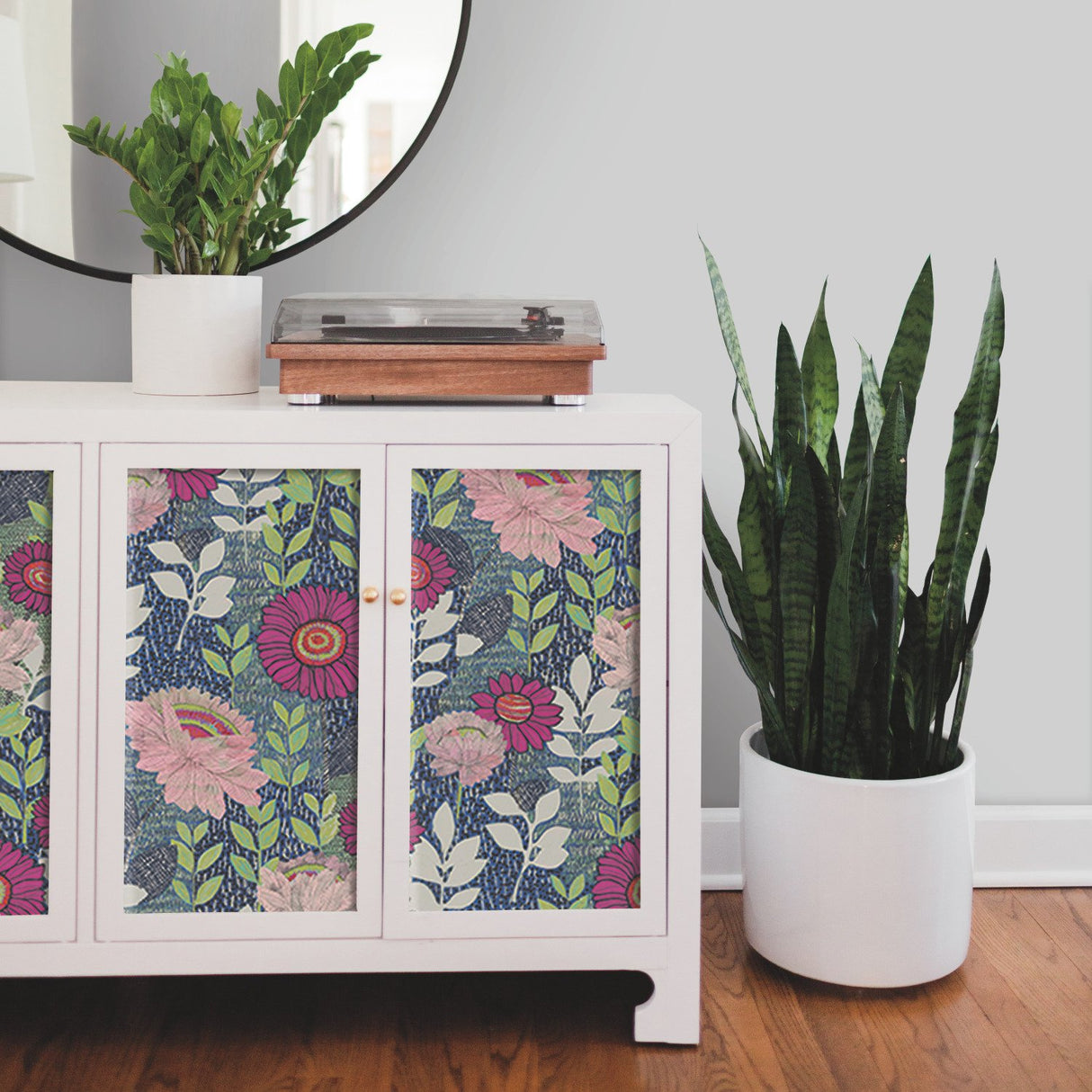 Botanical Garden Blue Peel & Stick Wallpaper with Modern Botanical Floral Pattern - York RMK12513RL