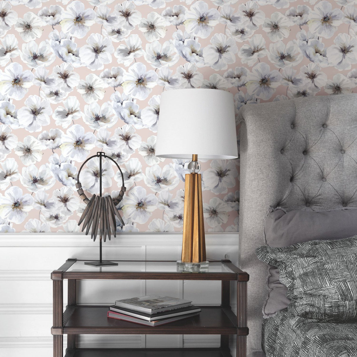 Hawthorn Blossom Blush Peel & Stick Wallpaper with Botanical Flowers - Modern - RoomMates RMK12515RL - York