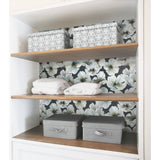 Hawthorn Blossom Navy Peel & Stick Wallpaper with Modern Botanical Floral Pattern - York RMK12516RL