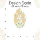 Dutch Floral Yellow Peel & Stick Wallpaper with Modern Botanical Flowers Pattern - York RMK12518RL
