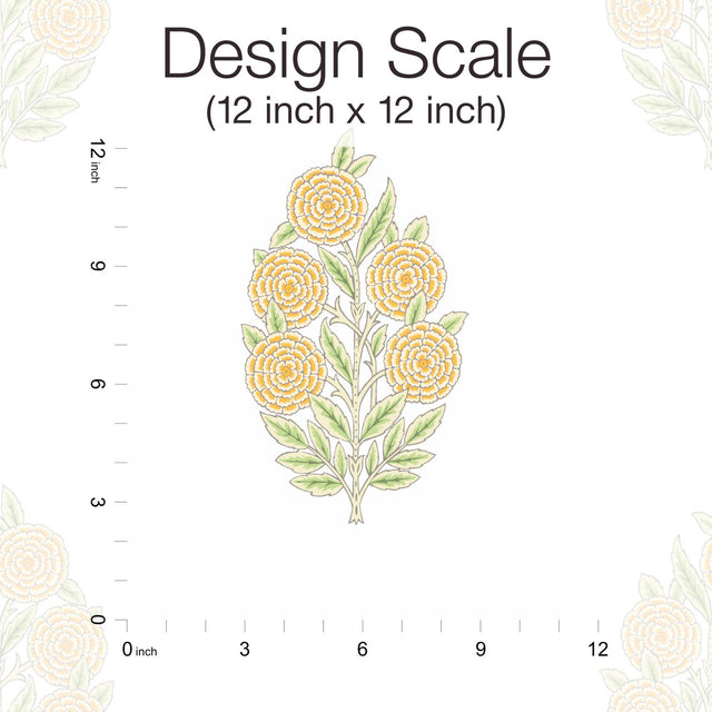 Dutch Floral Yellow Peel & Stick Wallpaper with Modern Botanical Flowers Pattern - York RMK12518RL