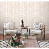 Modern Ikat Blush Peel & Stick Wallpaper with Abstract Ikat Pattern and Modern Style - York RMK12528RL