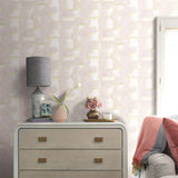 Modern Ikat Blush Peel & Stick Wallpaper with Abstract Ikat Pattern and Modern Style - York RMK12528RL