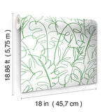 Tropical Signature Green Peel & Stick Wallpaper