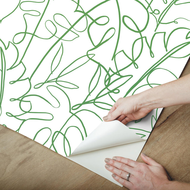 Tropical Signature Green Peel & Stick Wallpaper
