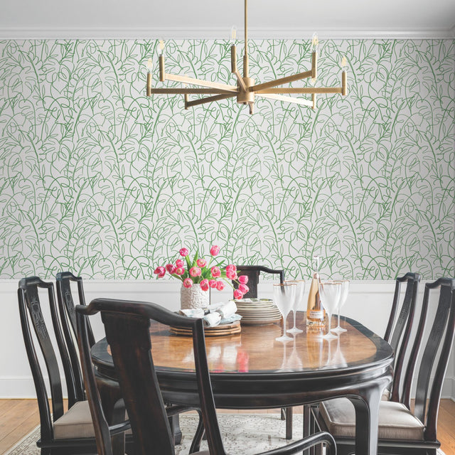 Tropical Signature Green Peel & Stick Wallpaper