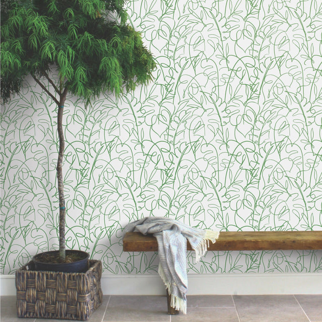 Tropical Signature Green Peel & Stick Wallpaper