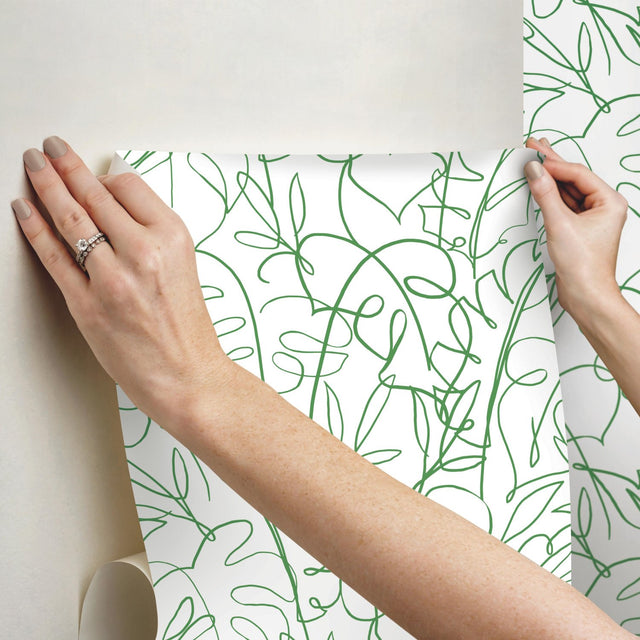 Tropical Signature Green Peel & Stick Wallpaper