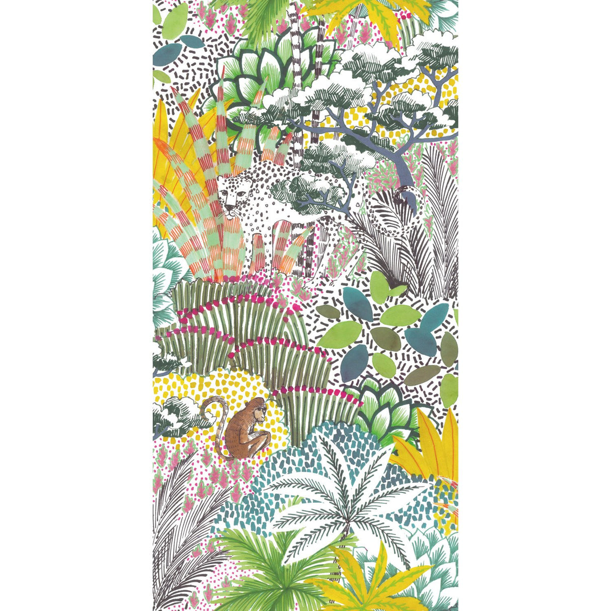 Jungle Vibe Yellow Peel & Stick Wallpaper with Whimsical Botanical Floral Pattern - York RMK12532RL