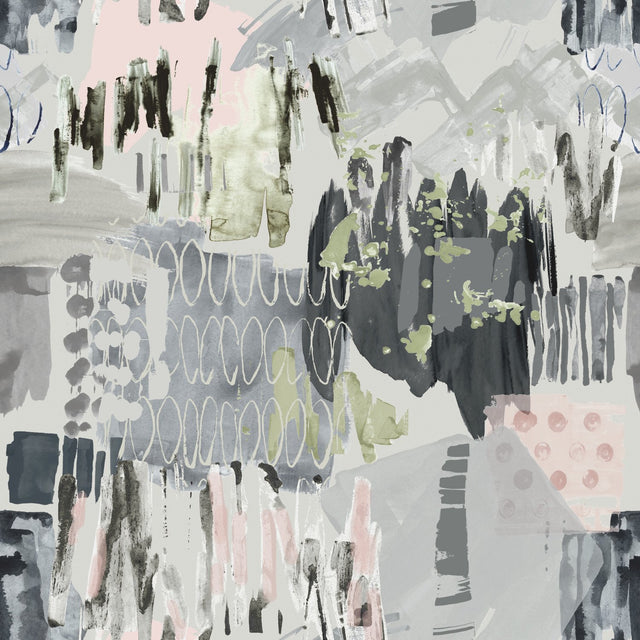 Abstraction Grey Charcoal Peel & Stick Wall Mural