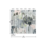 Abstraction Grey Charcoal Peel & Stick Wall Mural