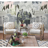 Abstraction Grey Charcoal Peel & Stick Wall Mural