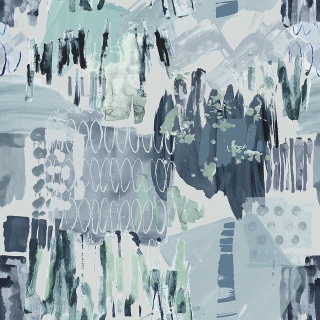 Abstraction Blue Slate Blue Peel & Stick Wall Mural