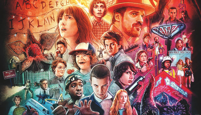 Netflix Stranger Things Red Peel & Stick Vinyl Wall Mural with Novelty Licensed Whimsical Design - York RMK12550M