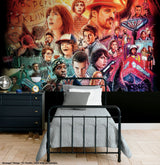 Netflix Stranger Things Red Peel & Stick Vinyl Wall Mural with Novelty Licensed Whimsical Design - York RMK12550M