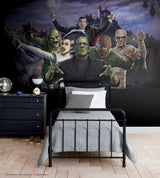 Universal Studios Iconic Monsters Blue Peel & Stick Wall Mural with Whimsical Licensed Novelty Pattern - York RMK12552M