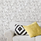 Universal Classic Monsters Black Peel & Stick Wallpaper with Whimsical Novelty Pattern - York RMK12553RL