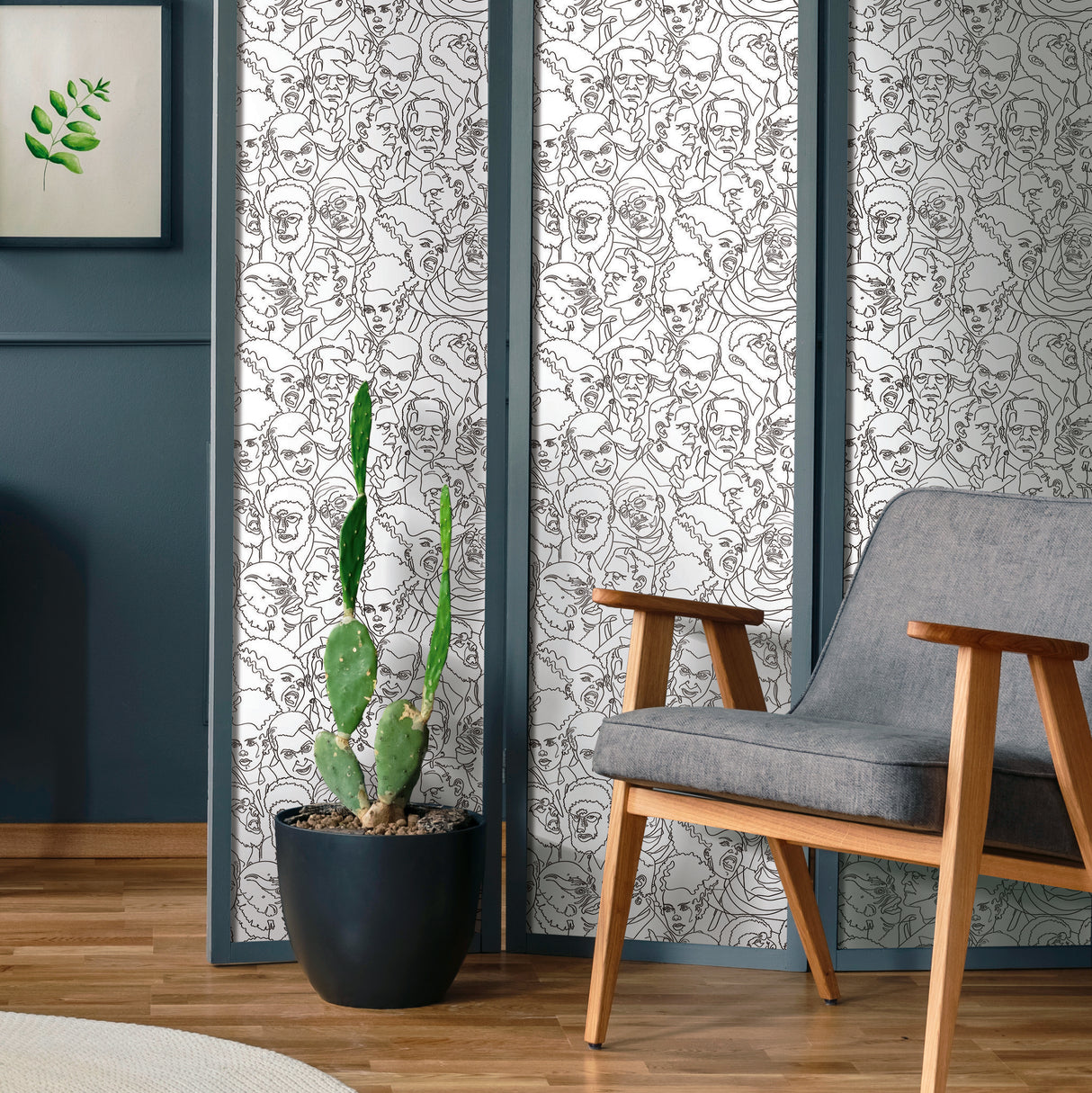 Universal Classic Monsters Black Peel & Stick Wallpaper with Whimsical Novelty Pattern - York RMK12553RL