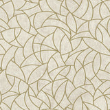 Modern Crescent Moon Neutral & Gold Peel & Stick Wallpaper with Geometric Abstract Pattern - York RMK12567PL