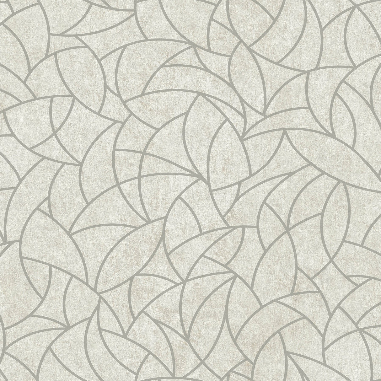 Modern Crescent Moon Taupe & Silver Geometric Peel & Stick Wallpaper - York RMK12568PL